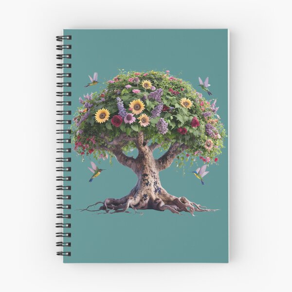 Item preview, Tree with flowers and birds designed and sold by lucyinspace.
