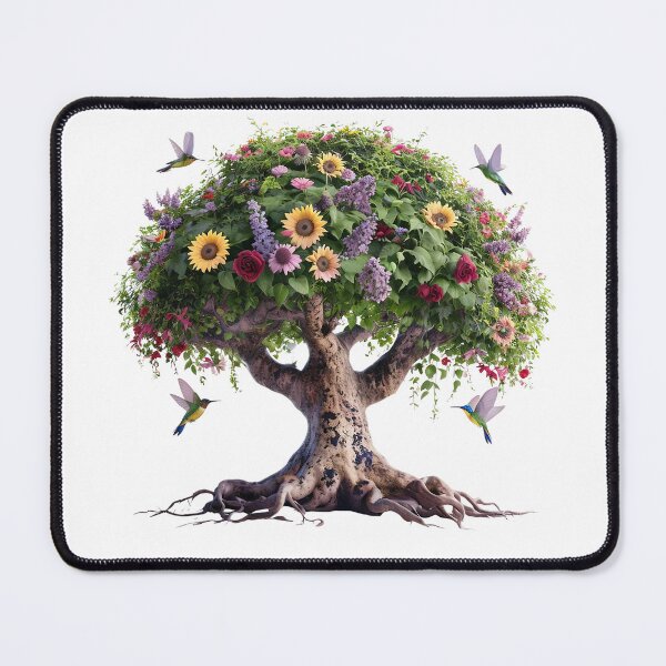 Item preview, Tree with flowers and birds designed and sold by lucyinspace.