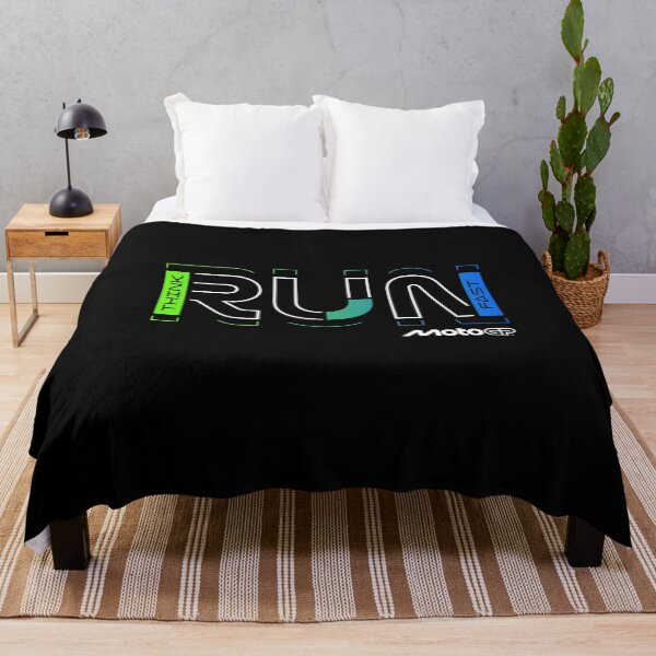 Item preview, Think Run Fast MotoGP Racing Geometric Typography designed and sold by Stotee.