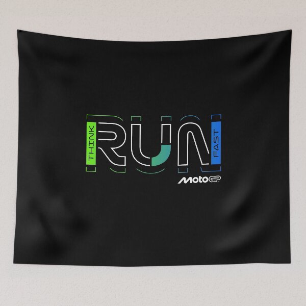 Item preview, Think Run Fast MotoGP Racing Geometric Typography designed and sold by Stotee.