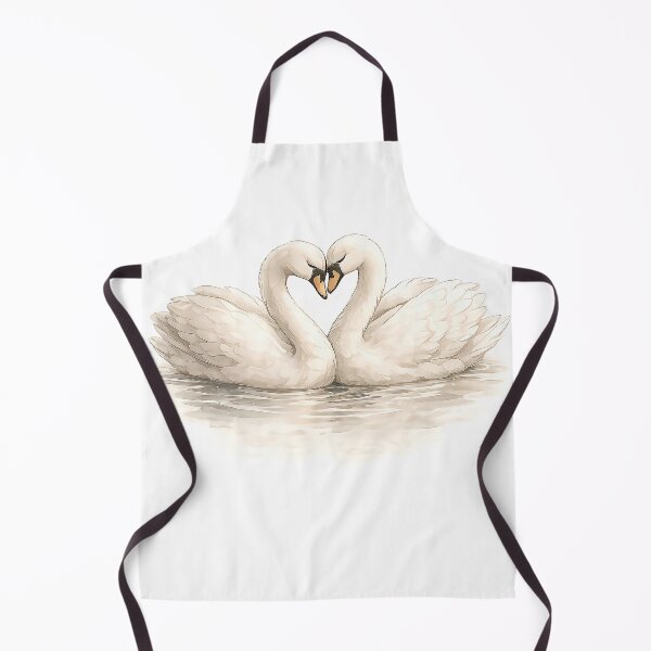 Item preview, Romantic Swan Couple Watercolor T-Shirt | Elegant Love Birds Art designed and sold by ModernPaws.