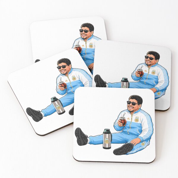 Item preview, Maradona enjoying mate in style designed and sold by Imprearte.