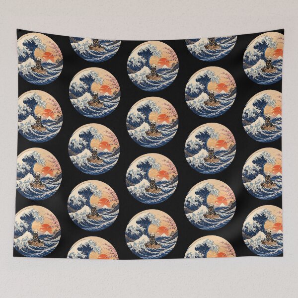 Item preview, Funny King Shepherd Captain Japanese Kanagawa Wave Japan Boat Mom Dad Kids designed and sold by FurryHavenPH.