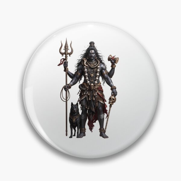 Item preview, Kala Bhairava Dark Hindu God Fierce Shiva Art designed and sold by Sovira Studio .