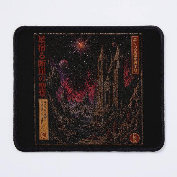 Item preview, Cosmic Gothic Cathedral Japanese Retro Dark Fantasy Art designed and sold by Vermanartist.