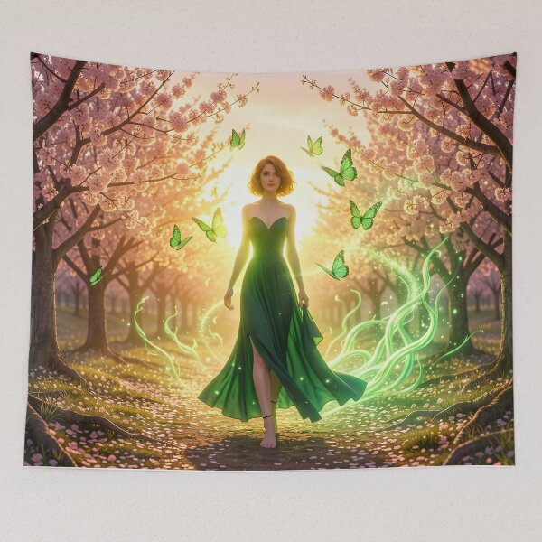 Item preview, The Green Queen in the Cherry Blosson Grove at Dawn designed and sold by Fanta-sticky.