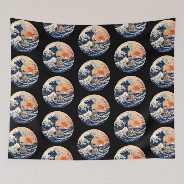 Item preview, Funny Komondor Captain Japanese Kanagawa Wave Japan Boat Mom Dad Kids designed and sold by FurryHavenPH.