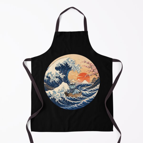 Item preview, Funny Korat Cat Captain Japanese Kanagawa Wave Japan Boat Mom Dad Kids designed and sold by FurryHavenPH.