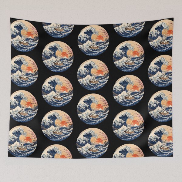 Item preview, Funny Kuvasz Captain Japanese Kanagawa Wave Japan Boat Mom Dad Kids designed and sold by FurryHavenPH.
