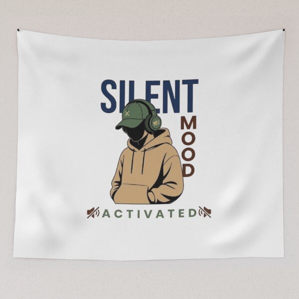 Item preview, Silent Mood Activated Funny Introvert Gamer Boy designed and sold by Northern Glow Art.