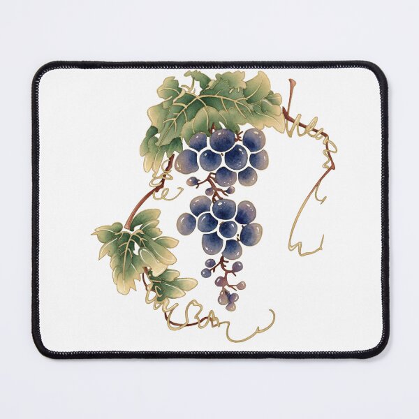 Item preview, Korean Traditional Grape Vine Watercolor Botanical Pattern designed and sold by Yiruda-Art.