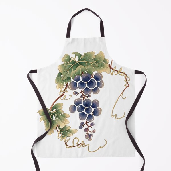 Item preview, Korean Traditional Grape Vine Watercolor Botanical Pattern designed and sold by Yiruda-Art.