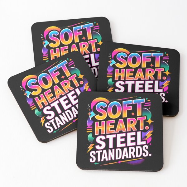 Item preview, Soft Heart Steel Standards Typography, Bold Motivational Quote Retro Streetwear Graphic.  Colorful Inspirational Mindset Design designed and sold by Aarvya Fashion Club ( A.F.C ).