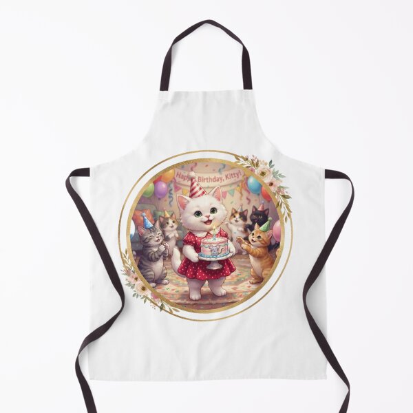 Item preview, Happy Birthday Kitty – Cute Kitten Birthday Party Art designed and sold by Fatomfatom.