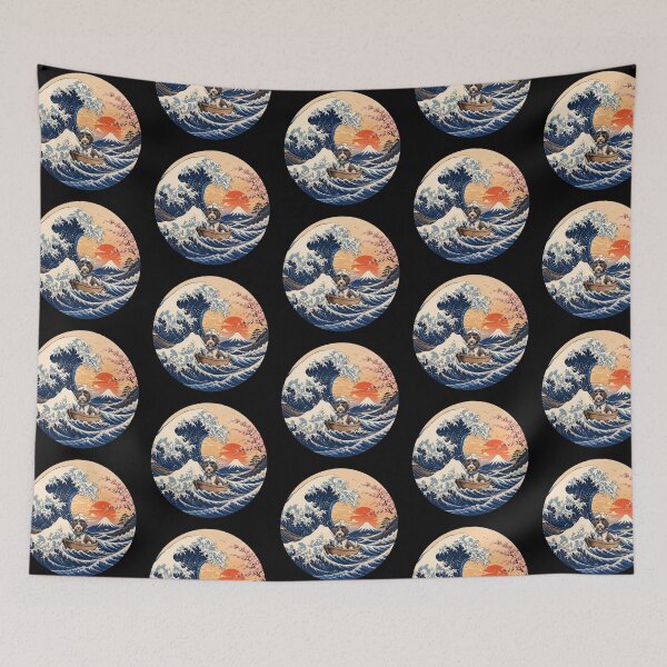 Item preview, Funny Lagotto Romagnolo Captain Japanese Kanagawa Wave Japan Boat Mom Dad Kids designed and sold by FurryHavenPH.