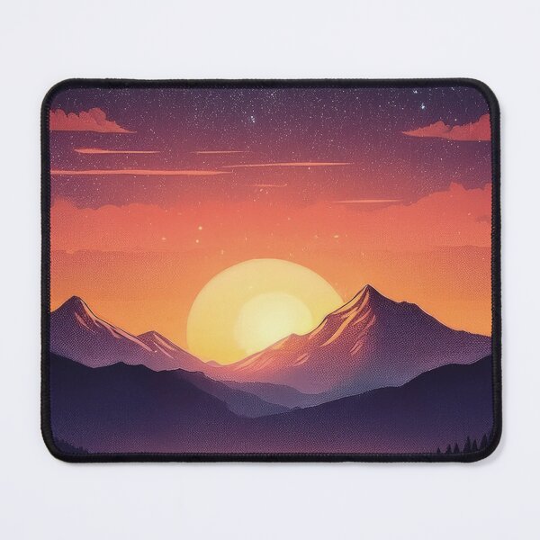Item preview, Fiery Mountain Sunset | Bold Modern Nature Landscape designed and sold by Becky-Poppins.