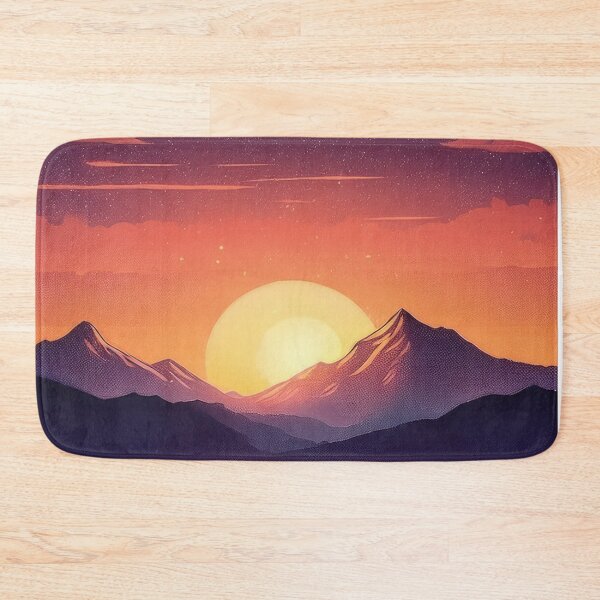 Item preview, Fiery Mountain Sunset | Bold Modern Nature Landscape designed and sold by Becky-Poppins.