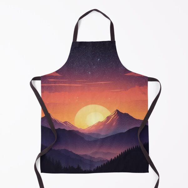 Item preview, Fiery Mountain Sunset | Bold Modern Nature Landscape designed and sold by Becky-Poppins.