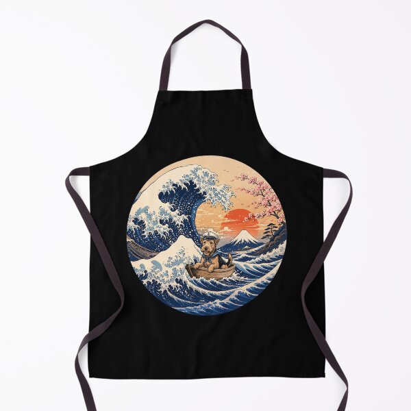 Item preview, Funny Lakeland Terrier Captain Japanese Kanagawa Wave Japan Boat Mom Dad Kids designed and sold by FurryHavenPH.