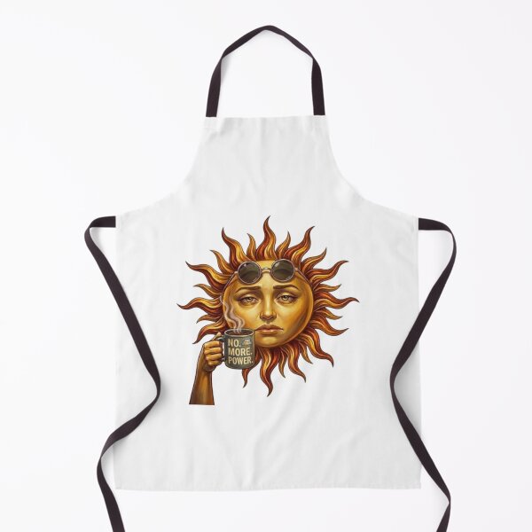 Item preview, Tired Sun Drinking Coffee No More Power Funny Illustration designed and sold by Northern Glow Art.