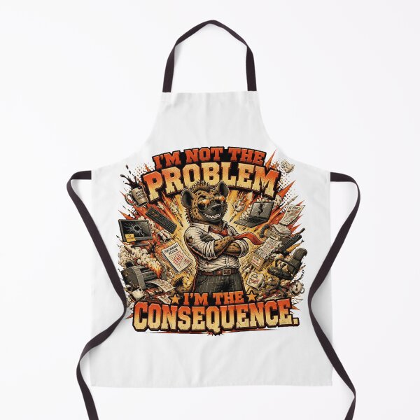 Item preview, I'm Not The Problem I'm The Consequence – Funny Hyena Vintage Comic T-Shirt designed and sold by Cavalier-org.
