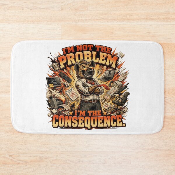 Item preview, I'm Not The Problem I'm The Consequence – Funny Hyena Vintage Comic T-Shirt designed and sold by Cavalier-org.