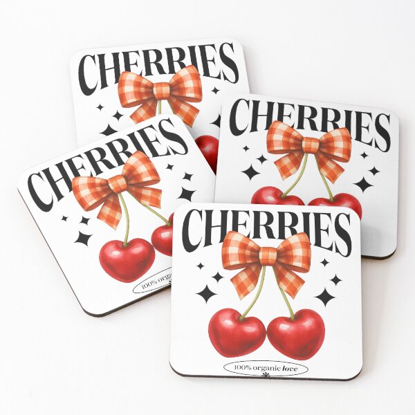 Item preview, Cute Cherries Coquette Bow Aesthetic Vintage Design designed and sold by artCreativeColony.