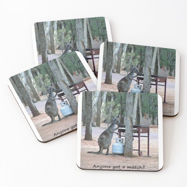 Item preview, Kangaroo trying to light a gas BBQ designed and sold by Inspired Arts.