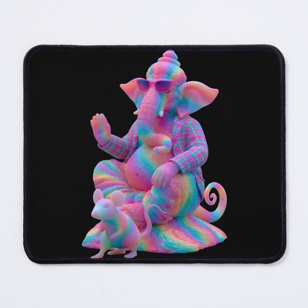 Item preview, Ganesha Wearing Beanie Sunglasses 3D Plush Pink Art designed and sold by PANNARUK THAILAND.