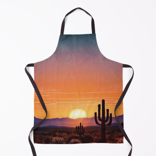 Item preview, Desert Sunset Glow | Modern Cactus Landscape Illustration designed and sold by Becky-Poppins.