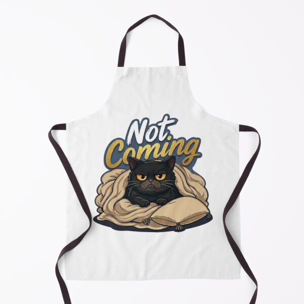Item preview, Not Coming Grumpy Black Cat in Blanket designed and sold by Northern Glow Art.