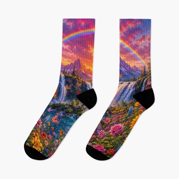 Item preview, Rainbow Waterfalls designed and sold by Groovy Day's Revival Studio.