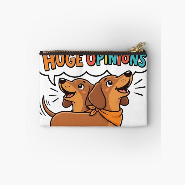 Item preview, Tiny Legs Huge Opinions Funny Dachshund Sticker | Cute Wiener Dog Cartoon Design for Dog Lovers designed and sold by jgoteiner.