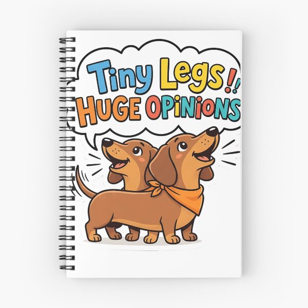 Item preview, Tiny Legs Huge Opinions Funny Dachshund Sticker | Cute Wiener Dog Cartoon Design for Dog Lovers designed and sold by jgoteiner.
