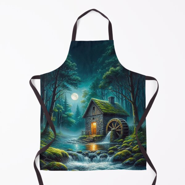 Item preview, Misty Teal Moonlight Watermill designed and sold by dougkeder.