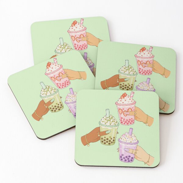 Item preview, Hands Holding Boba Bubble Tea Cute Illustration designed and sold by DjFreeq.