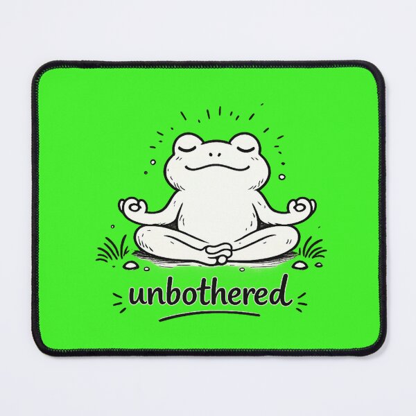 Item preview, unbothered frog meditation designed and sold by NEKOAME-Japan.