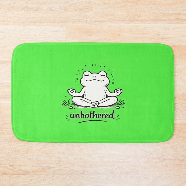 Item preview, unbothered frog meditation designed and sold by NEKOAME-Japan.