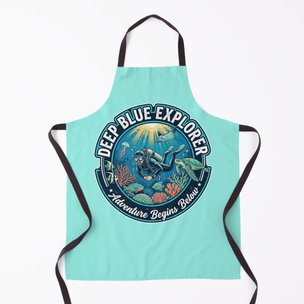 Item preview, Deep Blue Explorer Vintage Scuba Diving Design designed and sold by weeomano.