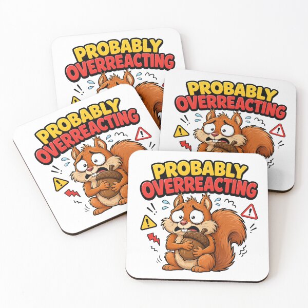 Item preview, Funny Anxious Squirrel Overthinking Humor designed and sold by Gentlestate.