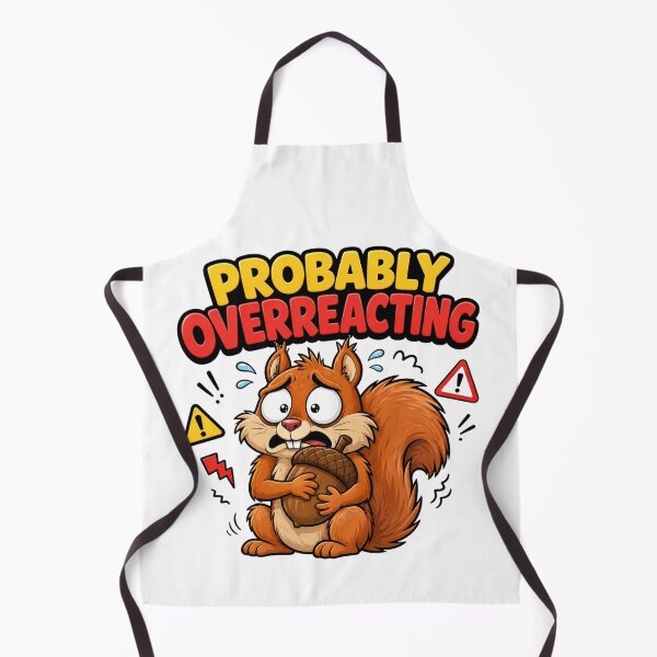 Item preview, Funny Anxious Squirrel Overthinking Humor designed and sold by Gentlestate.
