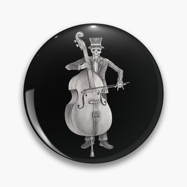Item preview, Skeleton playing double bass day of the dead. designed and sold by Jiwsurreal.