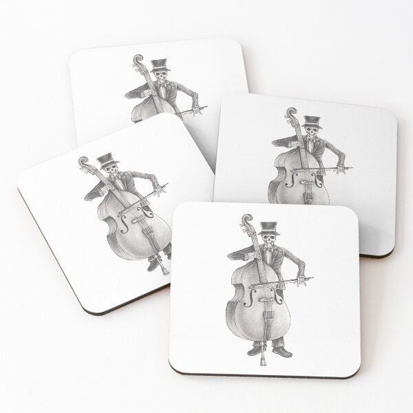 Item preview, Skeleton playing double bass day of the dead. designed and sold by Jiwsurreal.