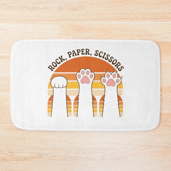 Item preview, Vintage Rock Paper Scissors Hand Game Cute Paw Funny Cat  designed and sold by FernaRoje.