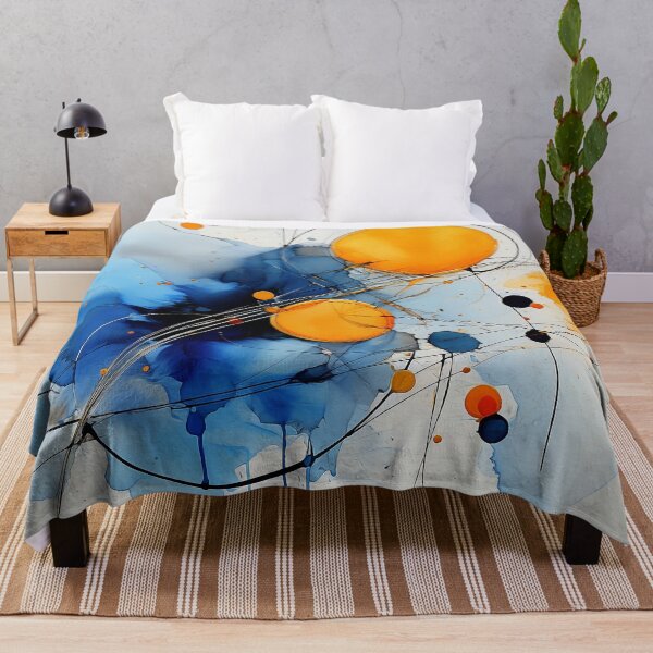 Item preview, Blue, Aqua And Golden-Yellow Galaxy Orbit Abstract designed and sold by DEC02.