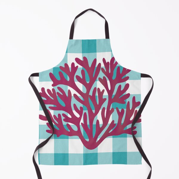 Item preview, Blue plaid and red coral designed and sold by Ana Gorozpe.