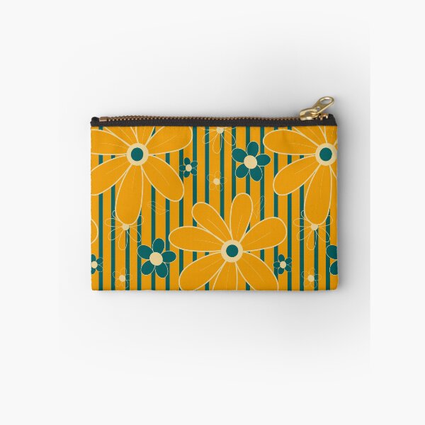 Item preview, Green stripes in a yellow field with yellow flowers 9B designed and sold by StefanStudioArt.