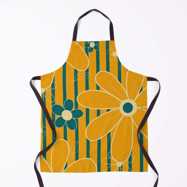 Item preview, Green stripes in a yellow field with yellow flowers 9B designed and sold by StefanStudioArt.