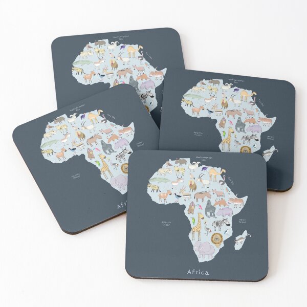 Item preview, Mapa de África con animales, de la artista Carla Daly. designed and sold by Carla Daly.