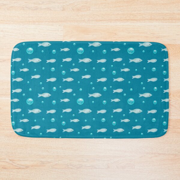 Item preview, Watercolor sea animals Blue Fish Ocean Sea Bubbles Minimalist Aesthetic designed and sold by Art IN Pack.